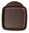 Plateau service carrée - PP 28X24 cm Marron ITALY img